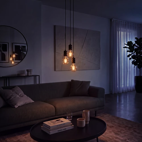 Lucide G80 Class B - Filament bulb - Ø 8 cm - LED Dim. - E27 - 1x7W 2700K - Transparant - atmosphere 2